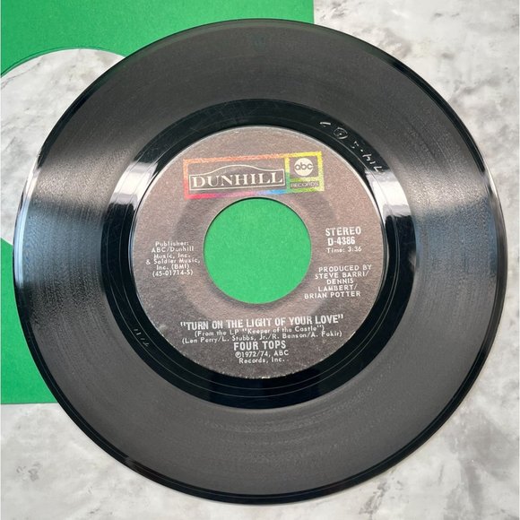 The Four Tops One Chain Don't Make No Prison / Turn On the Light 45 Soul 1970s - Picture 6 of 6